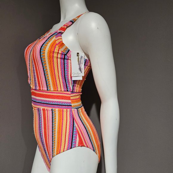 Jessica Simpson Escape to Pacific Tied One-piece Swimsuit - Picture 3 of 12